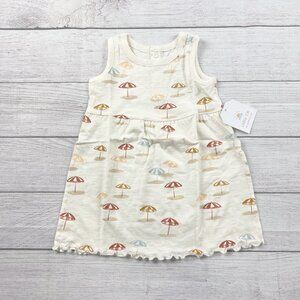 Little Co Organic Cotton Dress Sleeveless Umbrella Print Summer NWT 12-18 Months